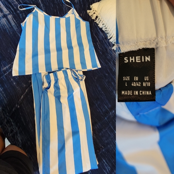 Blue Striped Set - Picture 1 of 3